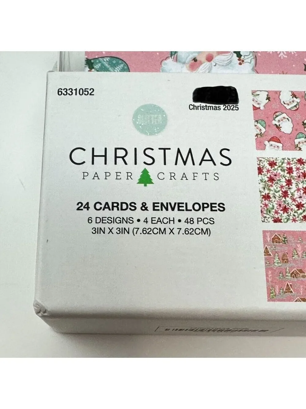 Christmas Yuletide Paper Mini Cards Envelope Set 24 Pcs 3x3 Hobby Lobby Coquette